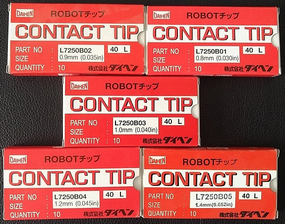 Оригинальные контактные наконечники OTC DAIHEN в заводской упаковке