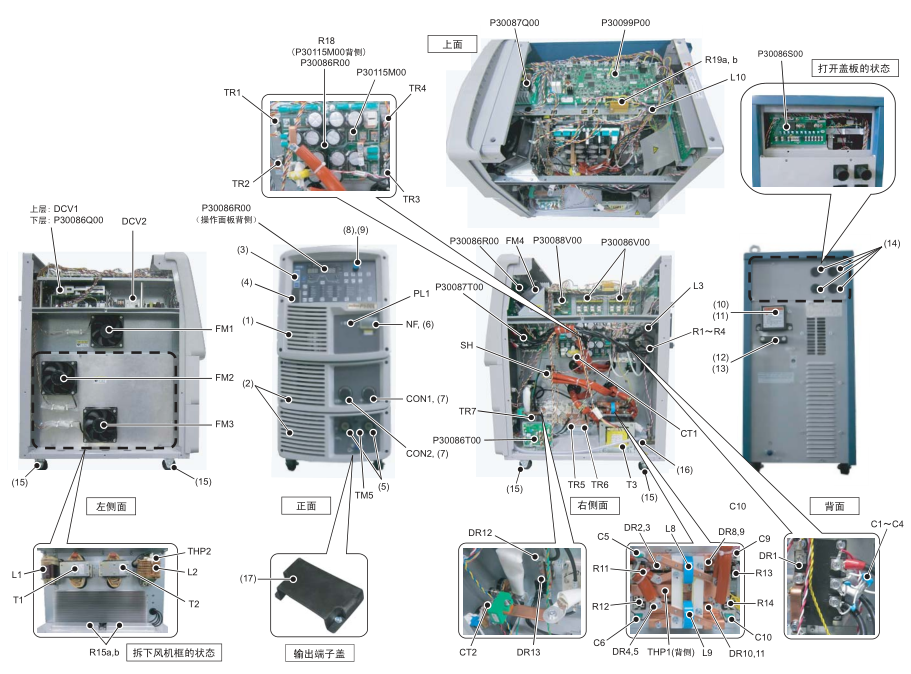 Схема деталей сварочного аппарата OTC P500L